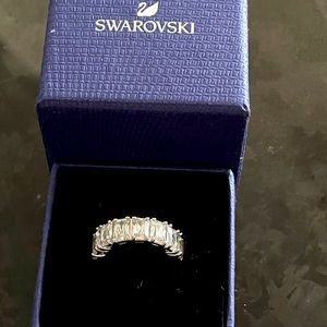 Swarovski Vittore wide ring, white